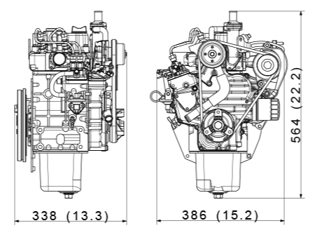 Двигатель дизельный Kubota Super mini Z482 ( 9.9 кВт / 13.3 л.с. ) фото 4