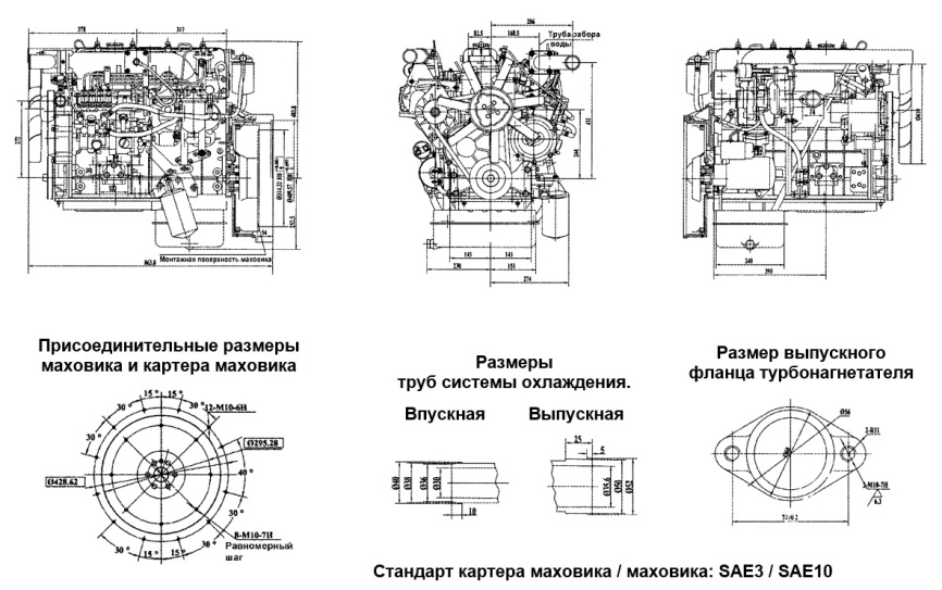 Двигатель дизельный YangDong Y4105ZLD ( 55 кВт / 62 л.с. / 1500 об.мин. )  фото 1
