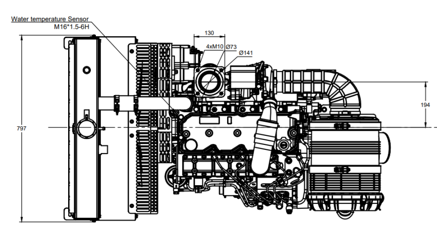 Двигатель дизельный Vman C04A2 ( 78 кВт  / 106 л.с. / 1500 об.мин ) фото 6