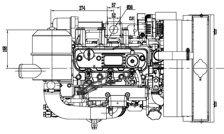 Дизельный двигатель Raywin 3М16 ( 24 кВт / 32.6 лс )