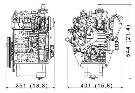 Двигатель дизельный Kubota Super mini Z602 ( 10.8 кВт / 14.5 л.с. ) фото 3