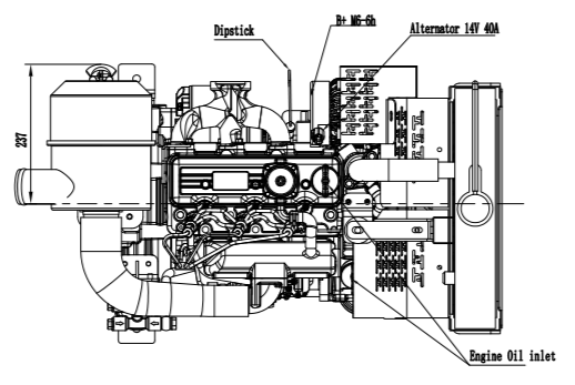 Дизельный двигатель Raywin 3C11 ( 18.5 кВт / 25.1 лс )